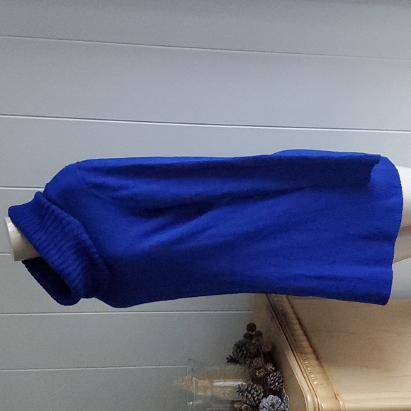 H&M Basic Women's Turtle Neck Top Sweater Blouse Royal Blue Size Medium - Picture 6 of 8